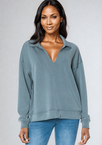 Elle Dreamy Soft V-Neck Pullover - CLEARANCE FINAL SALE - Image 3