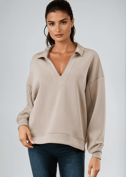 Elle Dreamy Soft V-Neck Pullover - CLEARANCE FINAL SALE