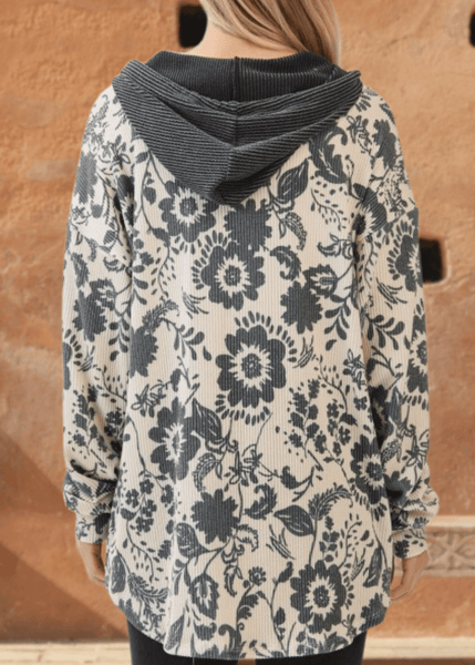 Elise Floral Ribbed Knit Shacket - Clearance Final Sale - Image 5