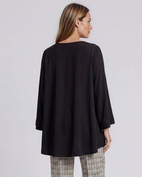 Dalia Dressy V-Neck Flowy High Low Tunic - Image 2