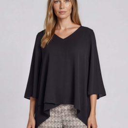 Dalia Dressy V-Neck Flowy High Low Tunic