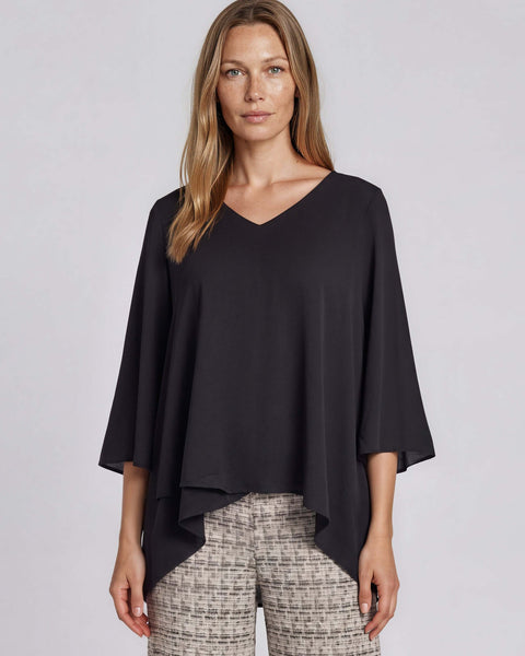 Dalia Dressy V-Neck Flowy High Low Tunic