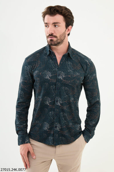 Livorno Patterned Shirt — Green
