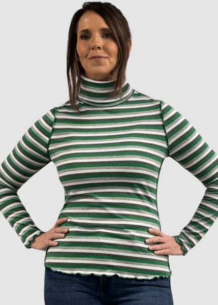 Lettuce Marrow Stitch Stripe Turtleneck CLEARANCE FINAL SALE - Image 4
