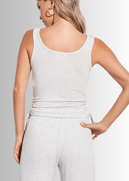 Tank and Jogger 2 Piece Set in Gray- CLEARANCE FINAL SALE - Image 5