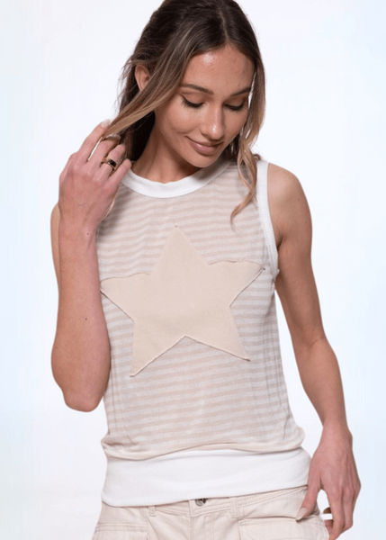 Applique Star Striped Tank Made in USA - Image 2