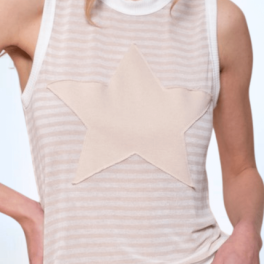 Applique Star Striped Tank Made in USA