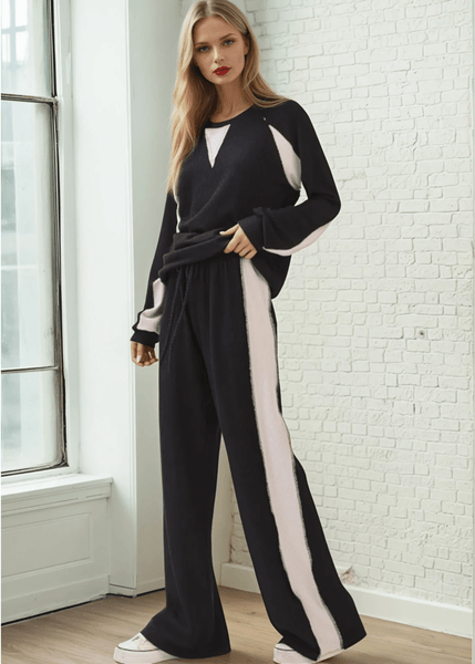 Hailey Rib Knit Color Block Pullover - Image 5