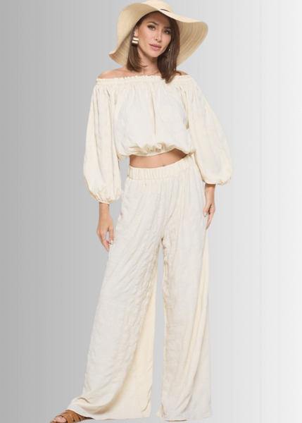Hamptons Textured Cropped Top CLEARANCE FINAL SALE - Image 5