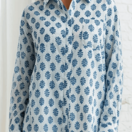 Indigo Bloom Vintage Top