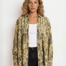 Codastone Vintage Army Green Floral Jacket