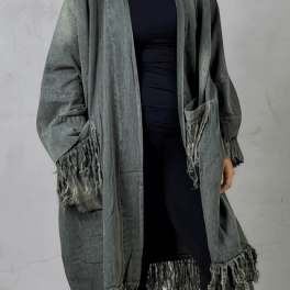 Codastone Distressed Denim Fringe Duster