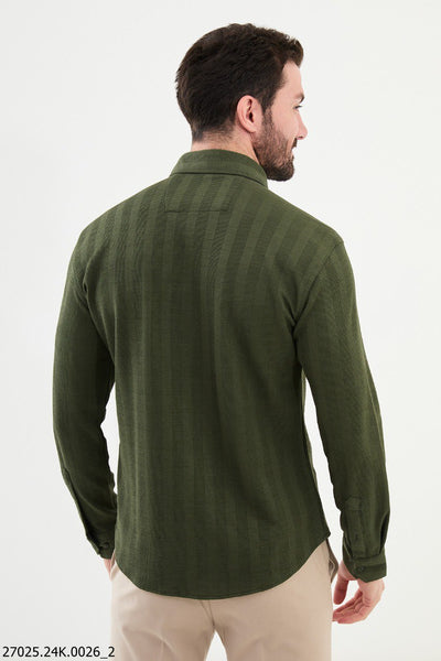 Rouen Button-Up Shirt — Khaki - Image 3