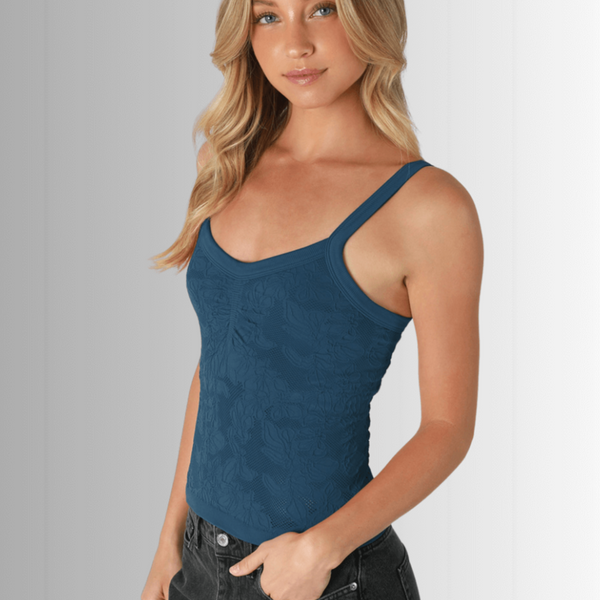 Codastone Lace V-Neck Top Made in USA