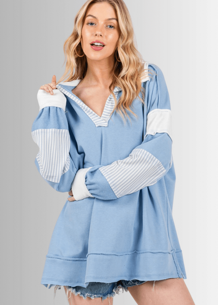 Casually Cool Oversized Color Block Sweatshirt - CLEARANCE FINAL SALE - Image 5