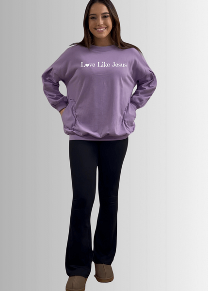 Love Like Jesus Pocket Sweatshirt Made in USA - Image 5
