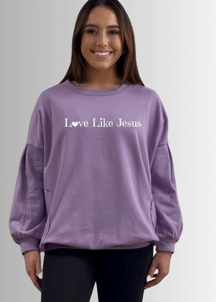 Love Like Jesus Pocket Sweatshirt Made in USA - Image 2