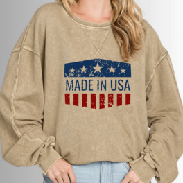 Made in USA Graphic All American Oversized Sweatshirt