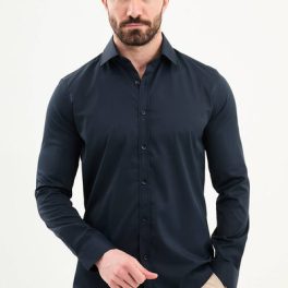 Bari Dress Shirt — Navy