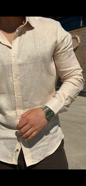 Capri Dress Shirt — Beige - Image 4