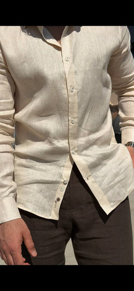 Capri Dress Shirt — Beige - Image 2