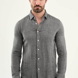 Bergamo Button-Down Shirt — Grey