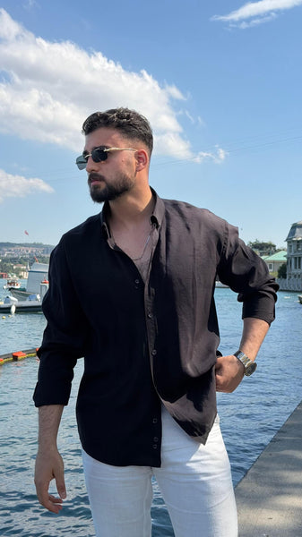 Verona Striped Black Shirt - Image 2