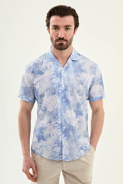 Saint-Tropez Short Sleeve Shirt — Blue