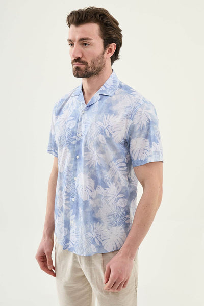 Saint-Tropez Short Sleeve Shirt — Blue - Image 2