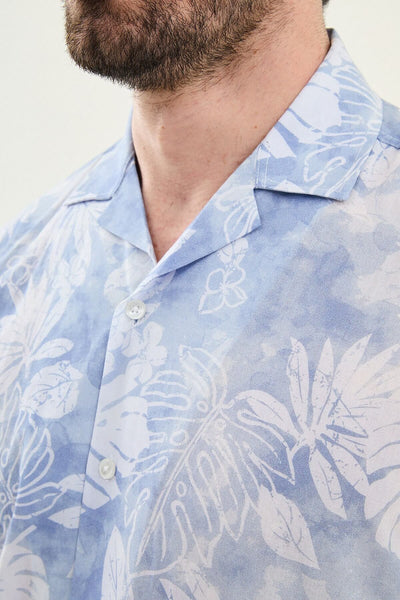 Saint-Tropez Short Sleeve Shirt — Blue - Image 4