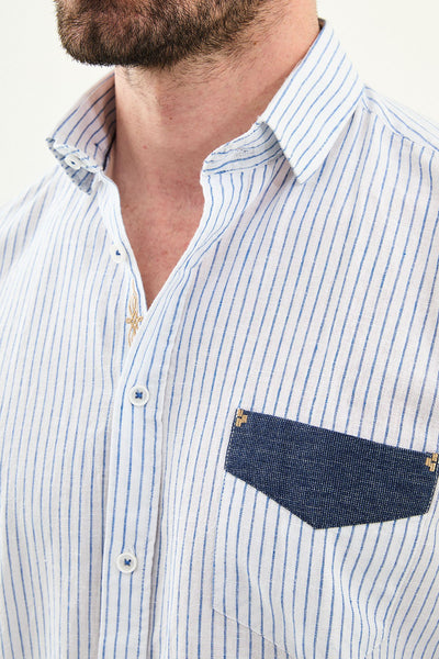 Men’s Blue Long Sleeve Shirt. - Image 4
