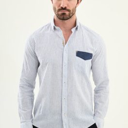 Men’s Blue Long Sleeve Shirt.