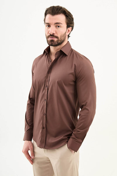 Nice Dress Shirt — Brown - Image 2