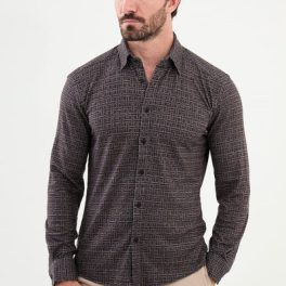 Dijon Patterned Shirt — Brown
