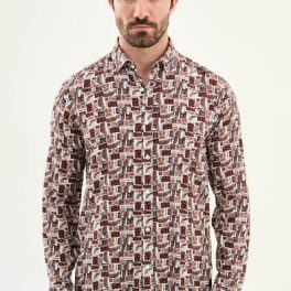 Bologna Patterned Shirt — Brown