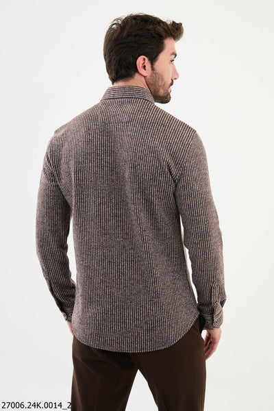 Salerno Striped Shirt — Brown - Image 3