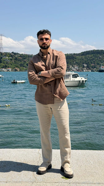 Marseille Striped Brown Shirt