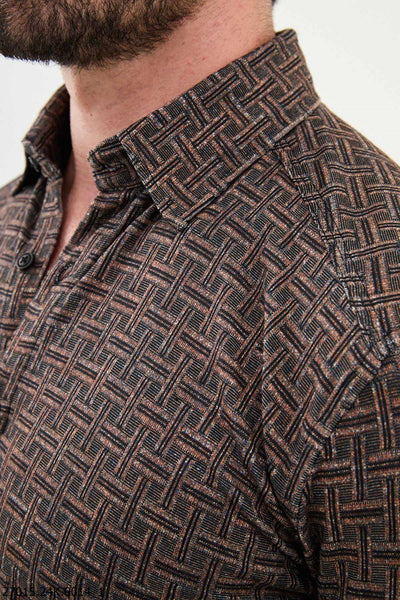 Reims Check Shirt — Camel - Image 2