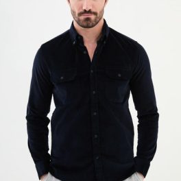 Annecy Corduroy Shirt — Navy