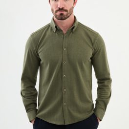 Parma Button-Down Shirt — Khaki