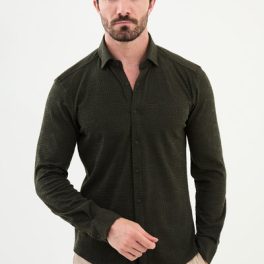 Bolzano Patterned Shirt — Khaki