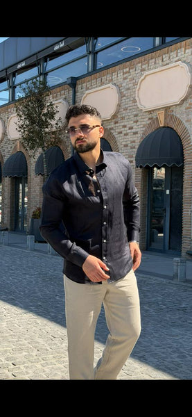 Como Dress Shirt — Navy - Image 3
