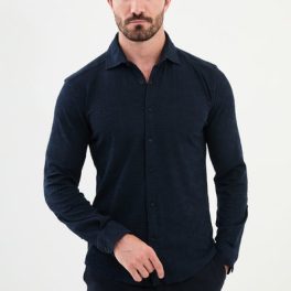 Pisa Patterned Shirt — Navy
