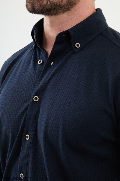 Ferrara Button-Down Shirt — Navy - Image 2