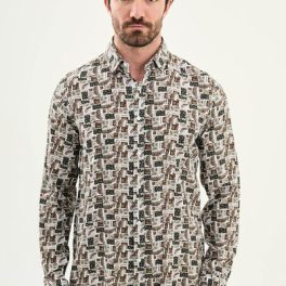 Modena Patterned Shirt — White
