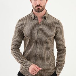 Arezzo Button-Up Shirt — Brown