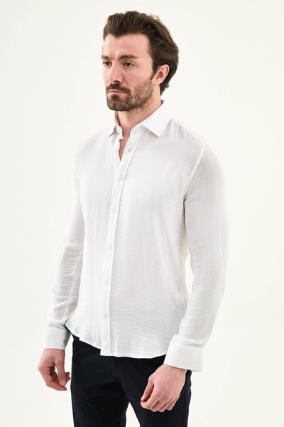Amalfi Button-Down Shirt — White - Image 2