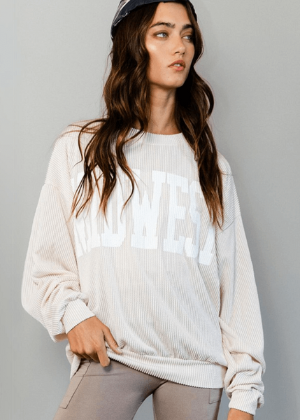 Graphic "MIDWEST" Oversized Sweatshirt - Clearance Final Sale - Image 3