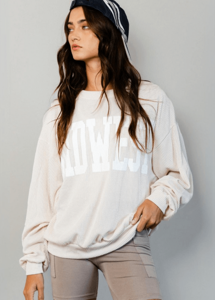 Graphic "MIDWEST" Oversized Sweatshirt - Clearance Final Sale - Image 4