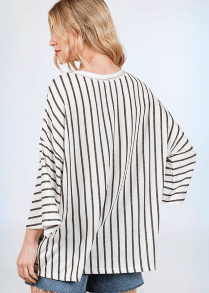 Color Block Stripes Top - CLEARANCE FINAL SALE - Image 2